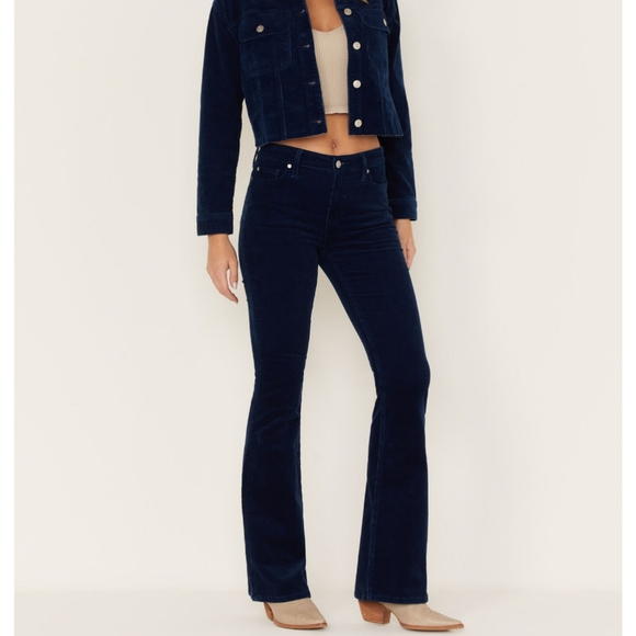 CLEO + WOLF WOMEN'S HIGH RISE CORDUROY BOOTCUT JEANS - Picture 1 of 6